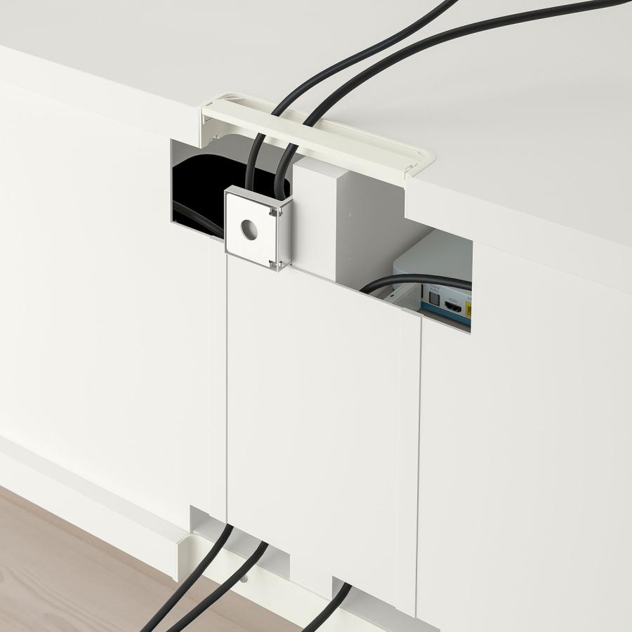 [IKEA/イケア/通信販売]BESTA ベストー テレビ受像機台 抽き出し付き添い人, 白いこと/ストゥツスヴィ/ストゥッバ 白いこと, 120x42x48 珊[12](79440204)
