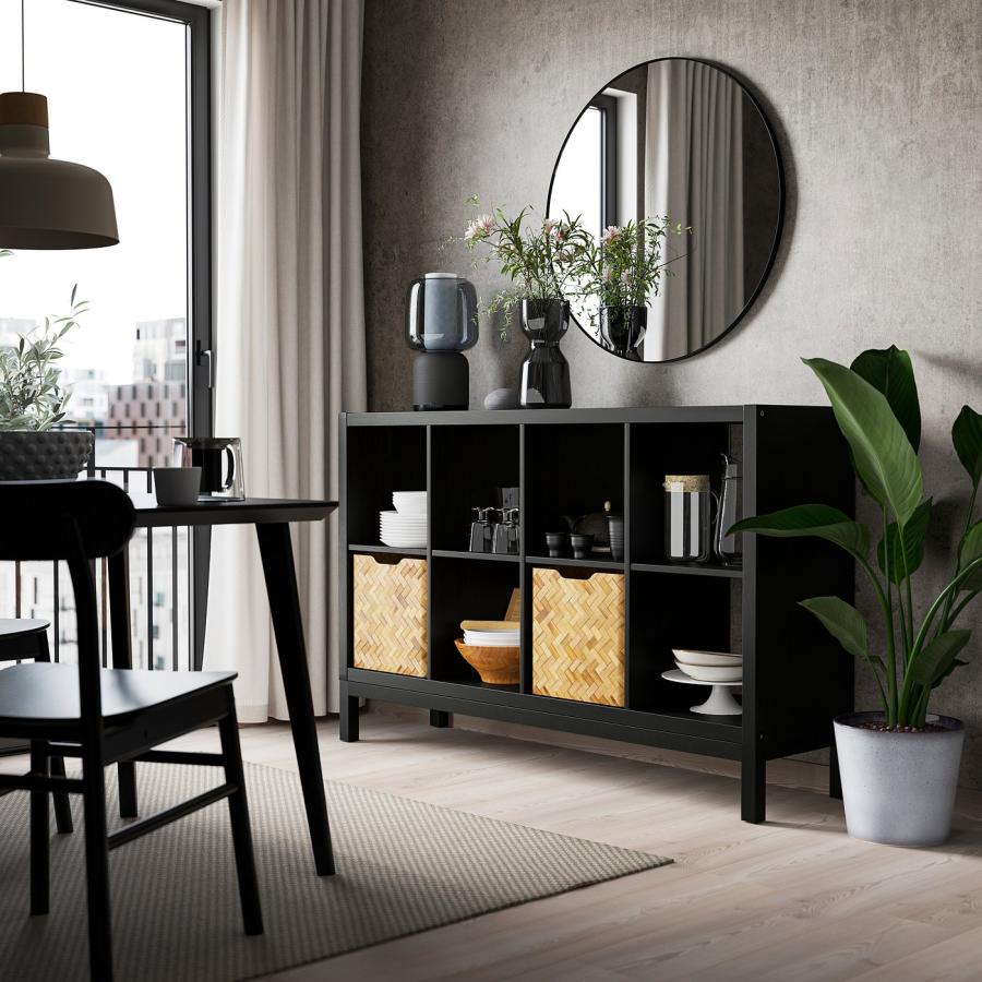 [IKEA/イケア/通販]KALLAX カラックス シェルフユニット 下部フレーム付き, ブラックブラウン/ブラック, 147x94 cm[AF](79471667) |  | 04