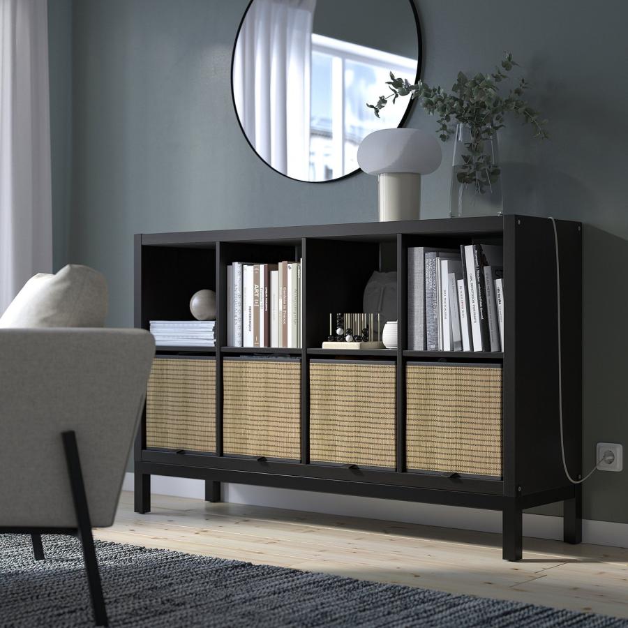 [IKEA/イケア/通販]KALLAX カラックス シェルフユニット 下部フレーム付き, ブラックブラウン/ブラック, 147x94 cm[AF](79471667) |  | 05