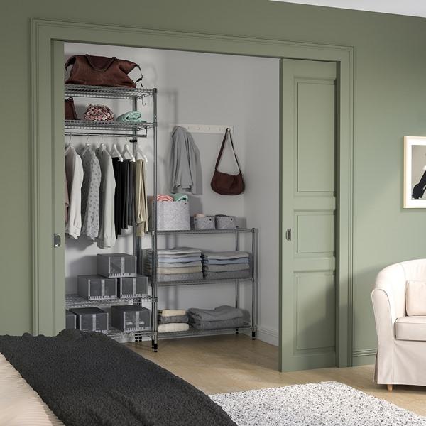 【IKEA/イケア/通販】OMAR オマル シェルフユニット ハンガーレール付き, シェルフ1枚付き/亜鉛メッキ,…[FE](79487692) |  | 01