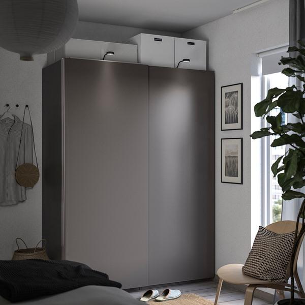 [IKEA/イケア/通販]PAX パックス / HASVIK ハスヴィークワードローブ, ダークグレー/ダークグレー,150x66……[8](79499317) |  | 01