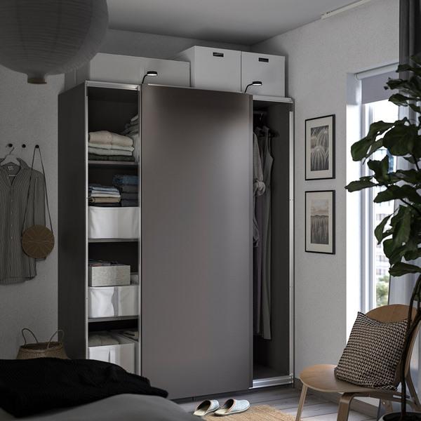 [IKEA/イケア/通販]PAX パックス / HASVIK ハスヴィークワードローブ, ダークグレー/ダークグレー,150x66……[8](79499317) |  | 02