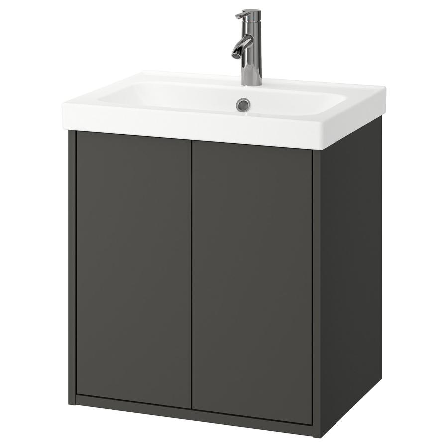 [IKEA/イケア/通販]HAVBACK ハーヴベック / ORRSJON オルショーン 洗面台 扉/洗面ボウル/水栓付き, ダークグレー, 62x49x69 cm[4](79516675) | 