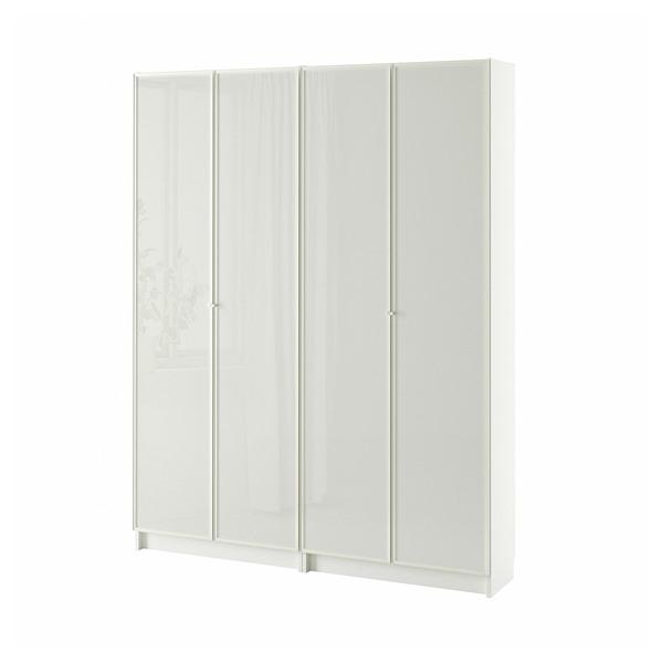 [IKEA/イケア/通販]BILLY ビリー / HOGBO ホーグボー本棚コンビネーション ガラス扉付き, ホワイト,160x202 cm[KK](79528367) | 