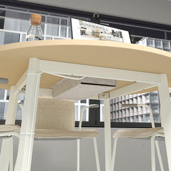 [IKEA/イケア/通販]MITTZON ミッツォーン会議用テーブル, 丸形 バーチ材突き板/ホワイト,120x75 cm[ID](79530389) |  | 07