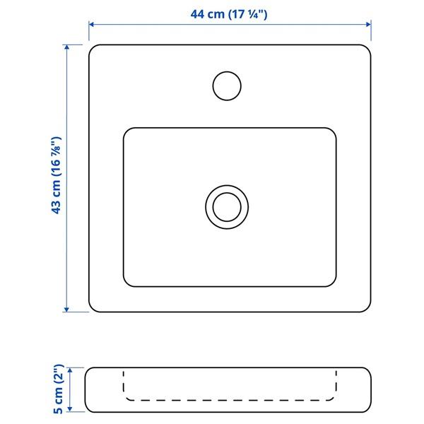 [IKEA/イケア/通販]TVALLEN トヴェレン洗面ボウル 排水トラップ付き, ホワイト,44x43 cm[DC](79546903) |  | 01