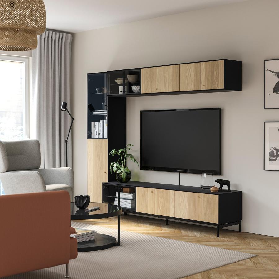 北欧テレビ台、テレビボード、IKEA、ボーコンセプト IKEA/イケア/通販]BOASTAD ボアスタード テレビボード, ブラック