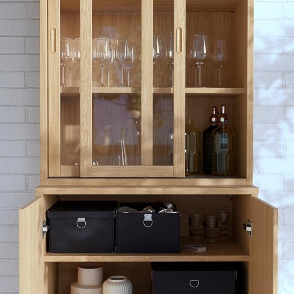 [IKEA/イケア/通販]TONSTAD トンスタード収納コンビネーション ガラス引き戸付き, オーク材突き板/ク……[4](79570262) |  | 02