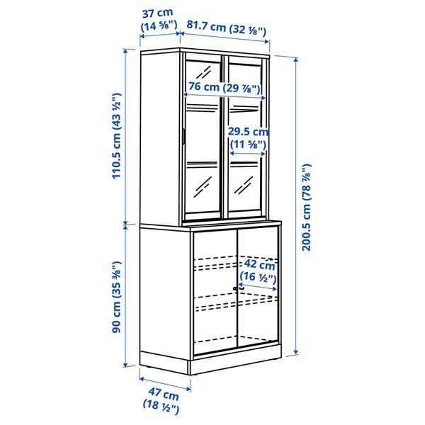 [IKEA/イケア/通販]TONSTAD トンスタード収納コンビネーション ガラス引き戸付き, オーク材突き板/ク……[4](79570262) |  | 04