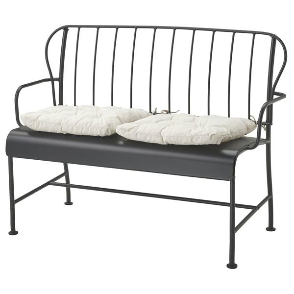 [IKEA/イケア/通販]LACKO レッコ2人掛けソファ 屋外用, グレー/クッダルナ ライトグレーベージュ[3](79575387) | 