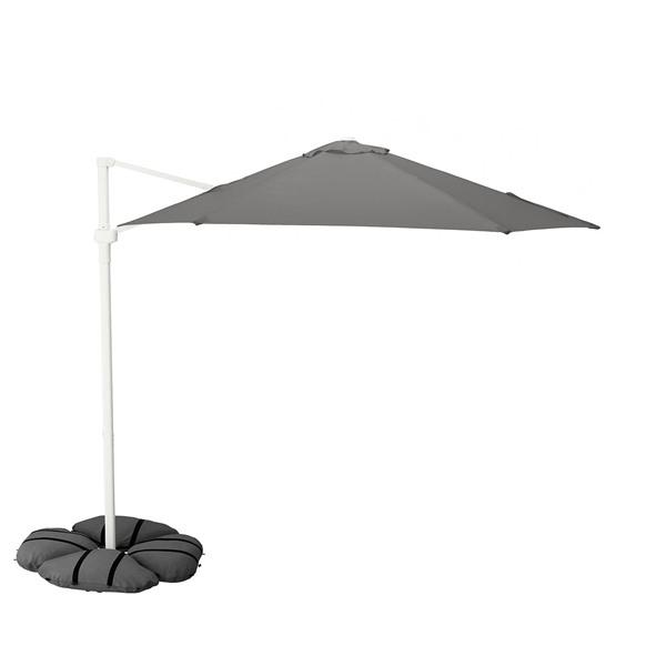 [IKEA/イケア/通販]HOGON ホーゴーン / IGGON イッゴーンハンギングパラソル ベース付き, グレー/ダー……[IB](79577541) | 