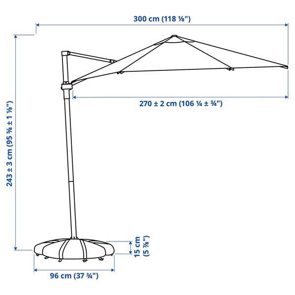 [IKEA/イケア/通販]HOGON ホーゴーン / IGGON イッゴーンハンギングパラソル ベース付き, グレー/ダー……[IB](79577541) |  | 04