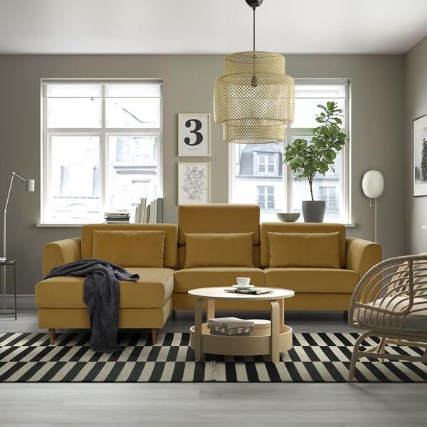 [IKEA/イケア/通販]SLATORP スラトルプ3人掛けソファ 寝椅子付き, ハーケボ イエローブラウン[3](79577579) |  | 01