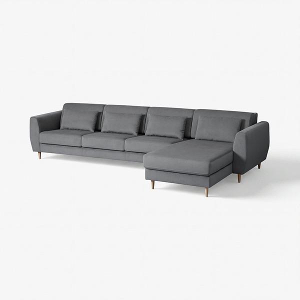[IKEA/イケア/通販]SLATORP スラトルプ4人掛けソファ 寝椅子付き, ハーケボ ダークグレー[3](79577602) | 