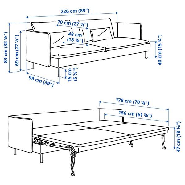 [IKEA/イケア/通販]SODERHAMN ソーデルハムン 3人掛けソファベッド, フリードトゥナ ライトベージュ[8](79580058) |  | 03