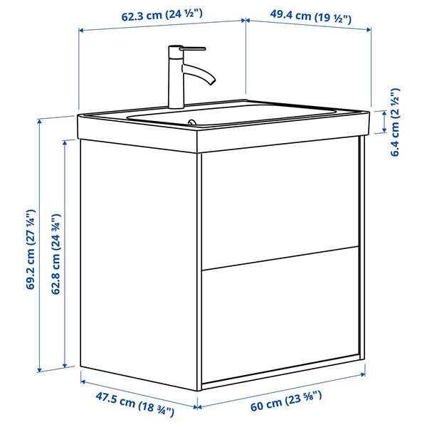 [IKEA/イケア/通販]TANNFORSEN テンフォルセン / ORRSJON オルショーン洗面台 引き出し付き/洗面ボウル/水栓, ホワイト,62x49x69 cm[4](79580119) |  | 05