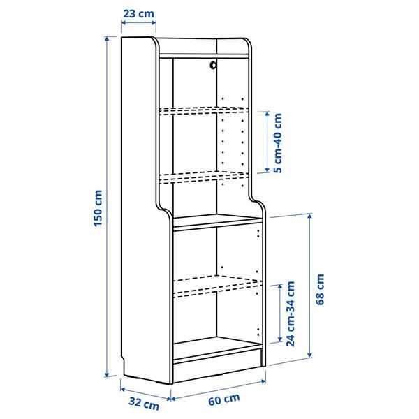 [IKEA/イケア/通販]DALRIPA ダールリパ子ども用本棚 扉付き, ホワイト/ライトグリーン,60x34x150 cm[3](79590123) |  | 03