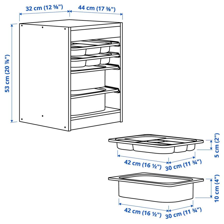 [IKEA/イケア/通販]TROFAST トロファスト 収納コンビネーション ボックス/トレイ付, ライトホワイトステインパイン レッド/ホワイト, 32x44x53 cm[5](79602017) |  | 04