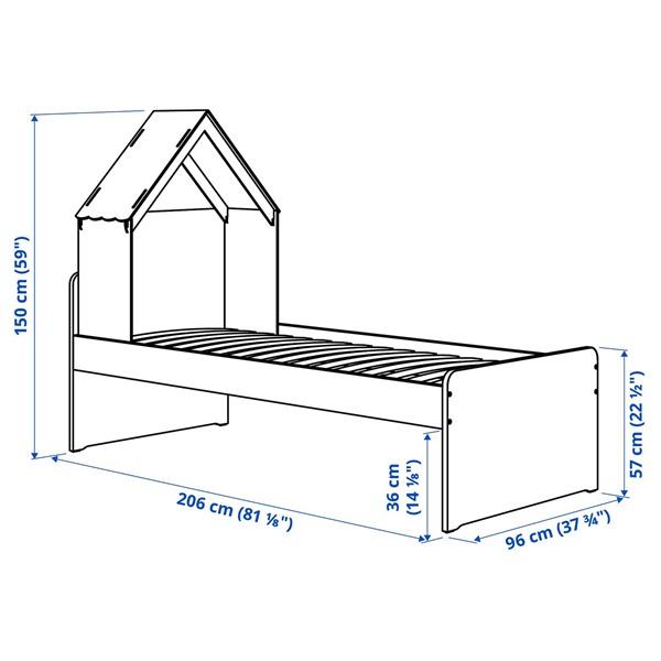 [IKEA/イケア/通販]SLAKT スレクトベッドフレーム, ベッドアクセサリー付き/グレー,90x200 cm[3](79608420) |  | 04