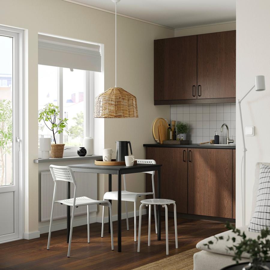 [IKEA/イケア/通販]SANDSBERG サンドスベリ テーブル＆チェア2脚, ブラック ブラック/ホワイト, 67x67 cm[4](79608892) |  | 01