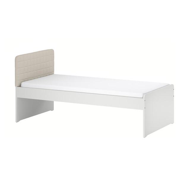 [IKEA/イケア/通販]SLAKT スレクトベッドフレーム, ヘッドボード付き/ヴィースレ ベージュ,90x200 cm[3](79612040) | 