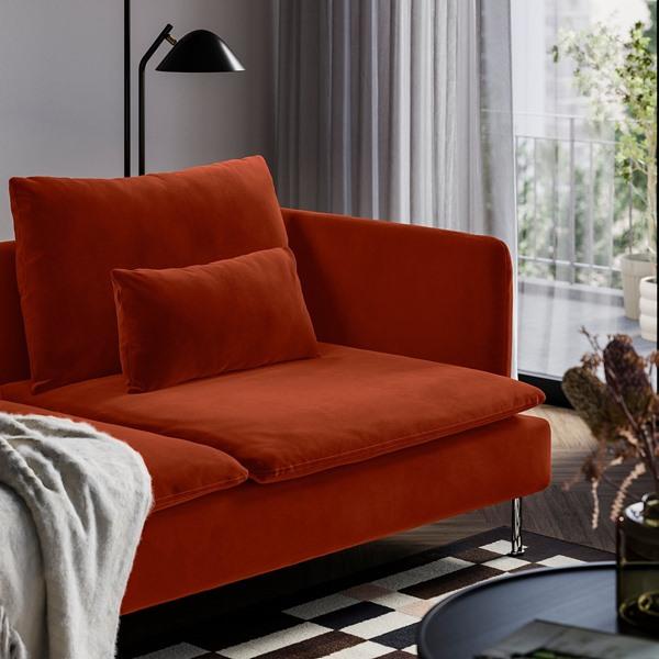 [IKEA/イケア/通販]SODERHAMN ソーデルハムン 3人掛けソファ, アールハムン ディープオレンジレッド[6](79621643) |  | 01