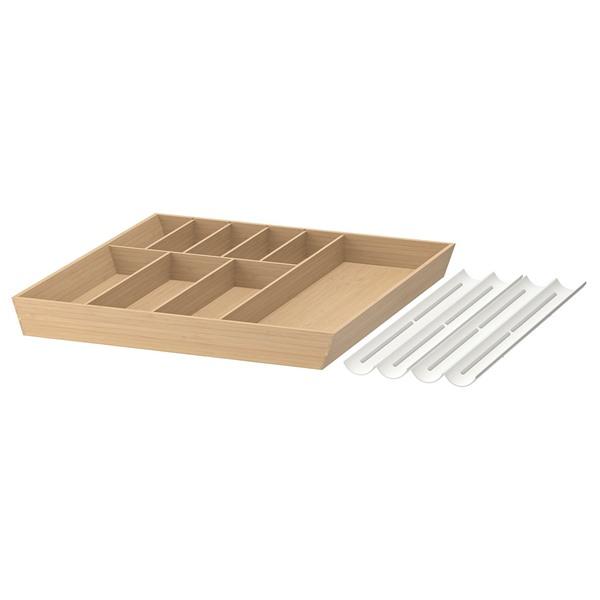[IKEA/イケア/通販]UPPDATERA ウップダテラ カトラリートレイ/スパイスラック, ホワイト/竹, 72x50 cm[3](79627348) | 