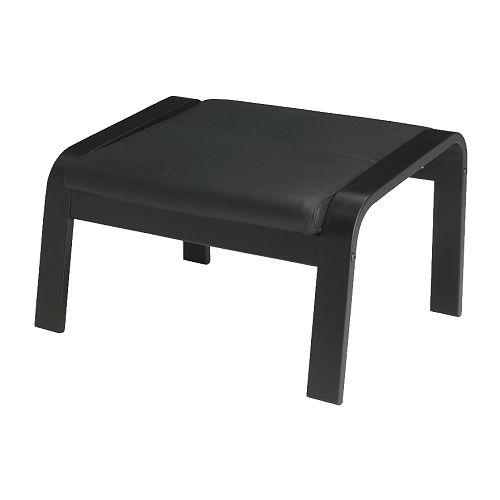 IKEA/イケア POANG フットスツール, ブラックブラウン, スミーディグ ブラック | 