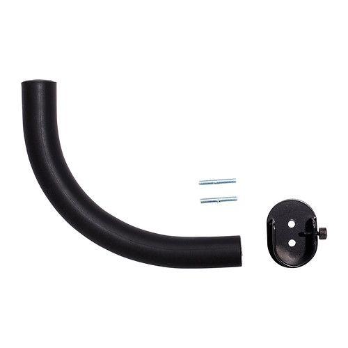 IKEA/イケア HUGAD カーテンロッド コーナーコネクター, ブラック | 