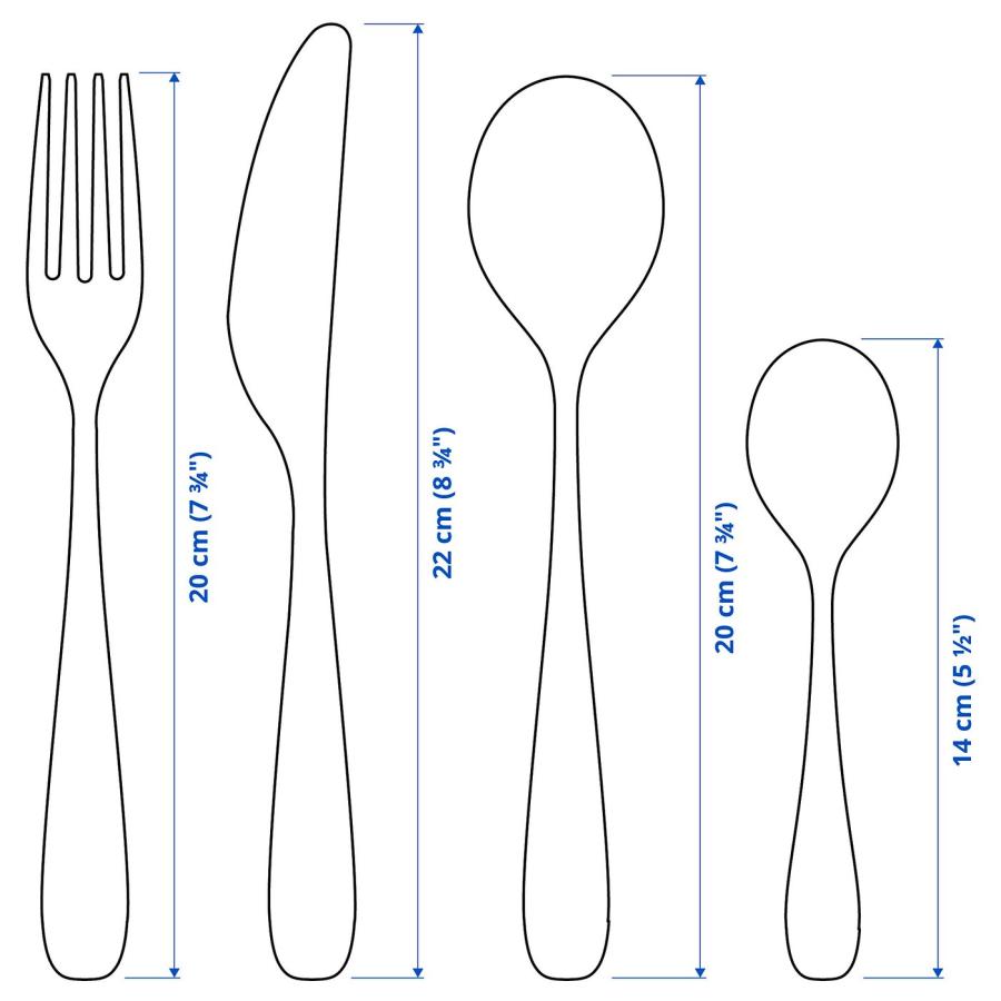 [IKEA/イケア/通販]BEHAGFULL ベハーグフル カトラリー24点セット, ステンレススチール[A](80304234) |  | 06