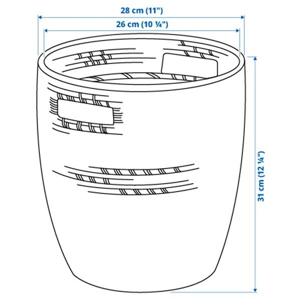 [IKEA/イケア/通販]RAGKORN ローグコルン鉢カバー, 室内/屋外用 ダークグレー/ベージュ,24 cm[C](80407557) |  | 06