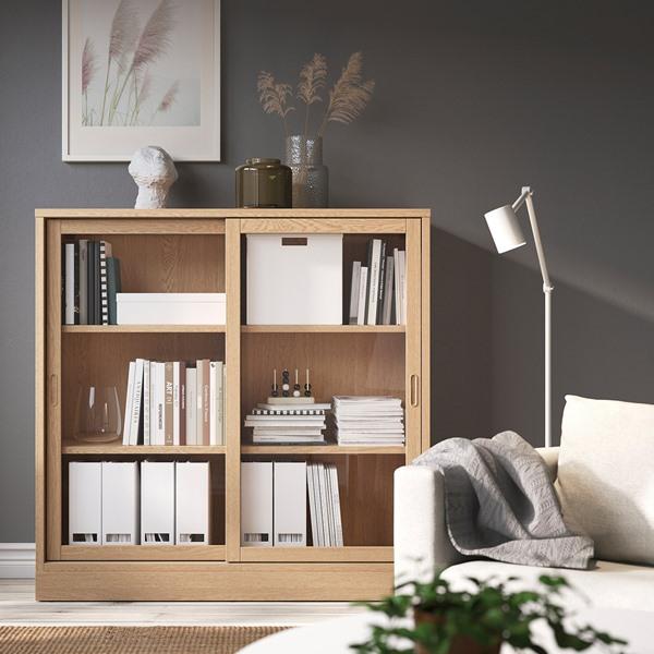 [IKEA/イケア/通販]TONSTAD トンスタードキャビネット ガラス引き戸付き, オーク材突き板,121x37x120 cm[HI](80489280) |  | 03