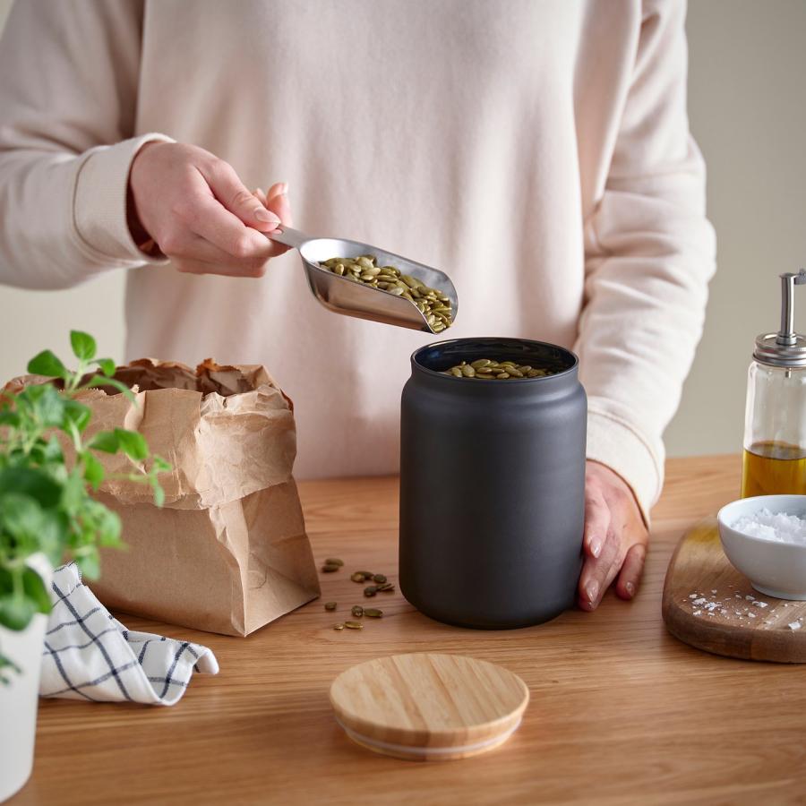 [IKEA/イケア/通販]EKLATERA エクラテーラ ふた付き容器, ブラック, 1 l[A](80525829) |  | 01