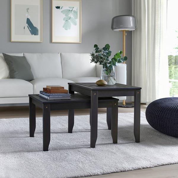 [IKEA/イケア/通販]ORSKAR オールシェールネストテーブル2点セット, 室内/屋外用 ダークグレー[E](80536253) |  | 03