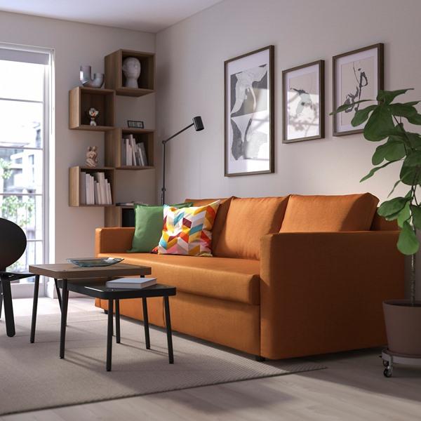 [IKEA/イケア/通販]FRIHETEN フリーヘーテン3人掛けソファベッド, ファーリンゲ ブラウンオレンジ[LL](80551229) |  | 02