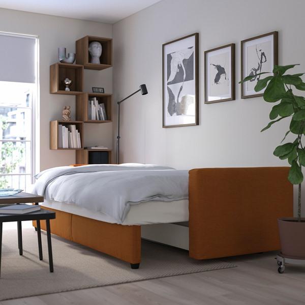 [IKEA/イケア/通販]FRIHETEN フリーヘーテン3人掛けソファベッド, ファーリンゲ ブラウンオレンジ[LL](80551229) |  | 03