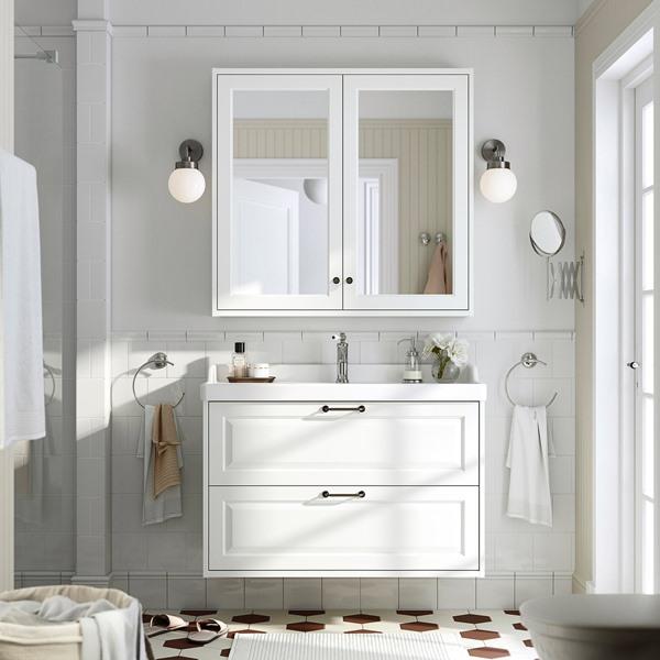 [IKEA/イケア/通販]TANNFORSEN テンフォルセンミラーキャビネット 扉付き, ホワイト,100x15x95 cm[FF](80555251) |  | 01