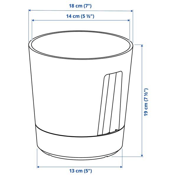 [IKEA/イケア/通販]VARDTRAD ヴォルドトレド自動水やり機能付き植木鉢, 室内/屋外用 透明/チャコール,15 cm[AA](80570869) |  | 07