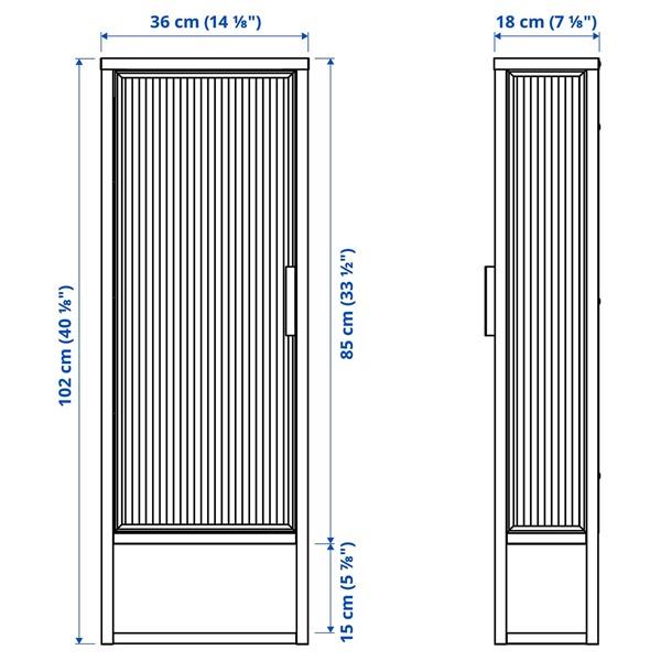 [IKEA/イケア/通販]MOSSJON モスショーンウォールキャビネット 棚板/ガラス扉付き, チャコール,36x18x102 cm[E](80573170) |  | 05