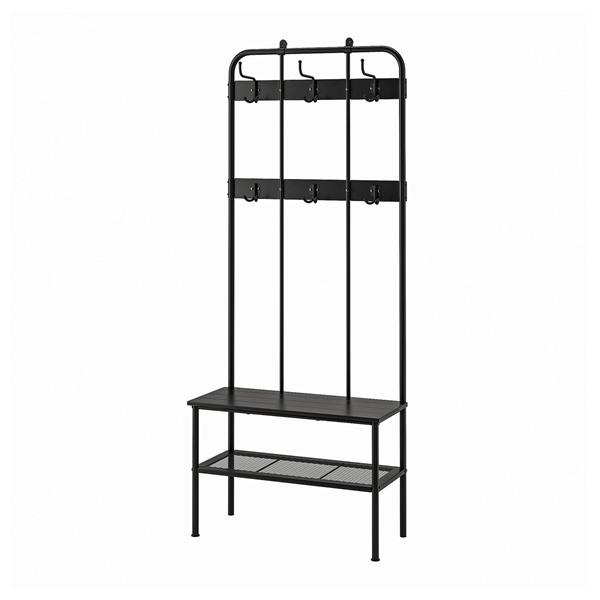 [IKEA/イケア/通販]NIPASEN ニーポーセンコートラック＆ベンチ 靴収納付き, ブラック,190x35x79 cm[E](80586144) | 