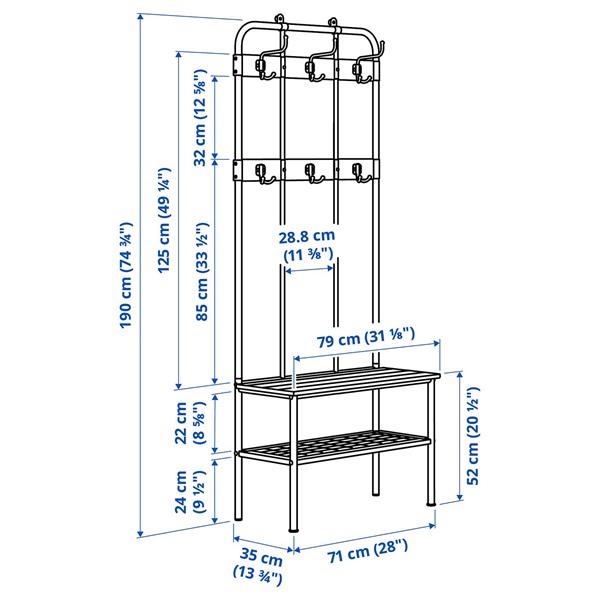 [IKEA/イケア/通販]NIPASEN ニーポーセンコートラック＆ベンチ 靴収納付き, ブラック,190x35x79 cm[E](80586144) |  | 05