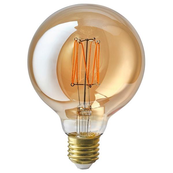 [IKEA/イケア/通販]MOLNART モールナルトLED電球 E26 150ルーメン, 球形 ブラウンクリアガラス,95 mm[A](80586361) | 