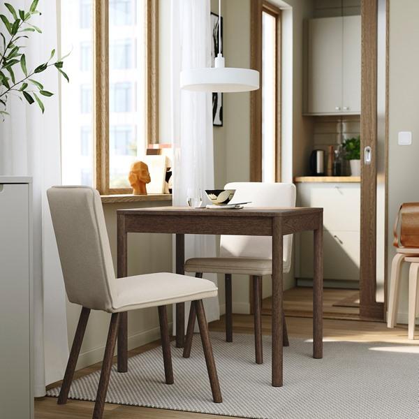 [IKEA/イケア/通販]TONSTAD トンスタード伸長式テーブル, ブラウン ステインオーク材突き板,80/120x70 cm[DD](80600729) |  | 01