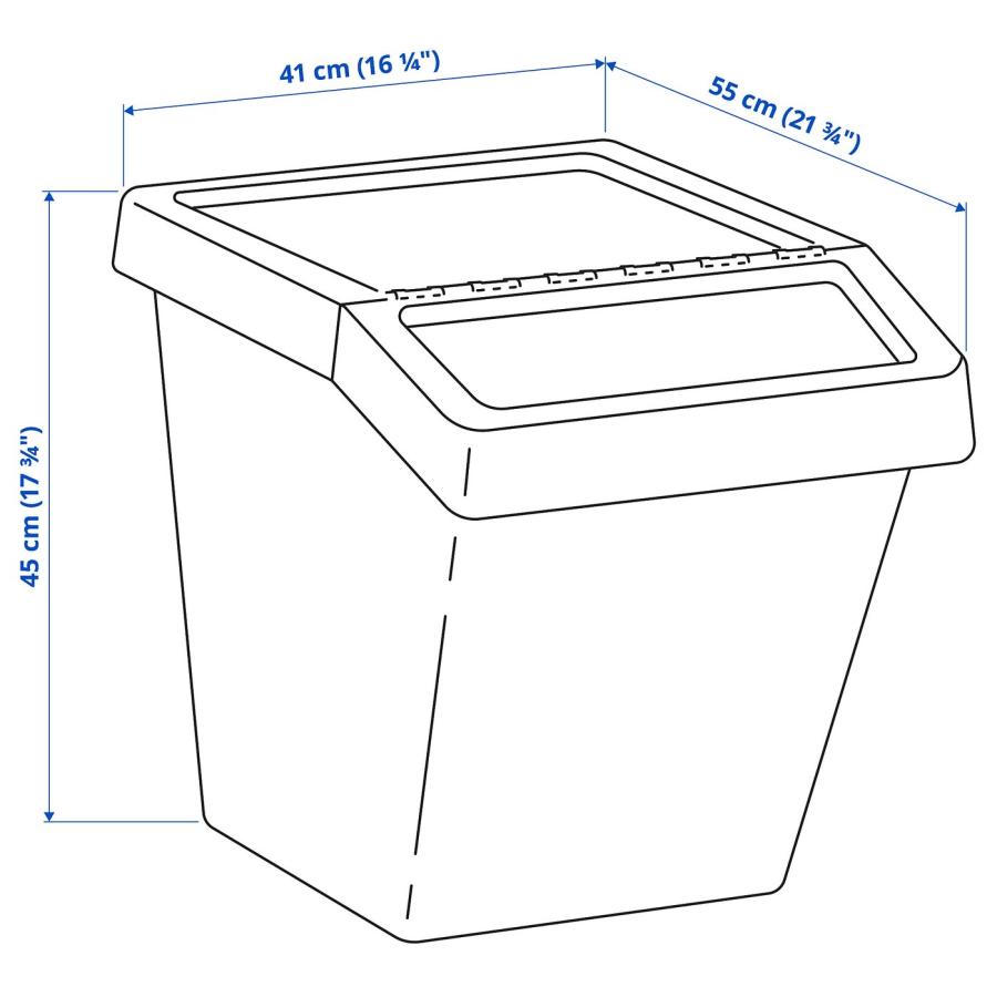 [IKEA/イケア/通販]SORTERA ソルテーラ 分別箱 ふた付き, ベージュ, 60 l[ED](80602097) |  | 07