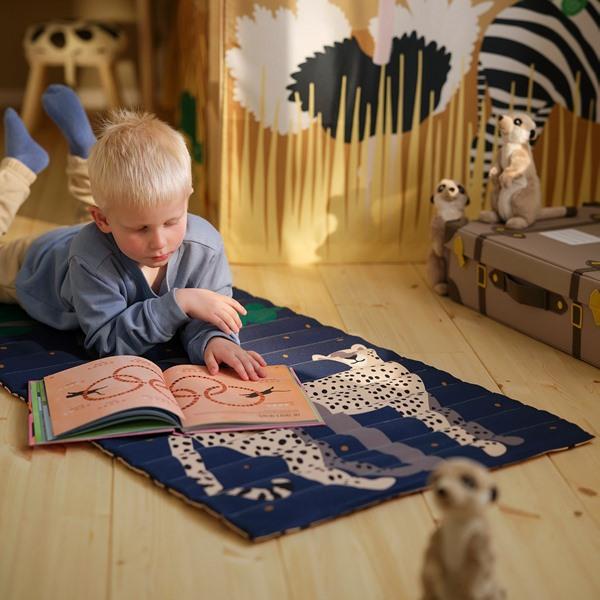 [IKEA/イケア/通販]SANDLOPARE サンドローパレキルトマット, ダークブルー/チーター サバンナ,60x140 cm[C](80603228) |  | 03