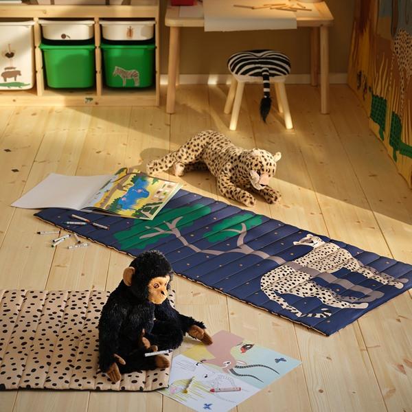 [IKEA/イケア/通販]SANDLOPARE サンドローパレキルトマット, ダークブルー/チーター サバンナ,60x140 cm[C](80603228) |  | 06