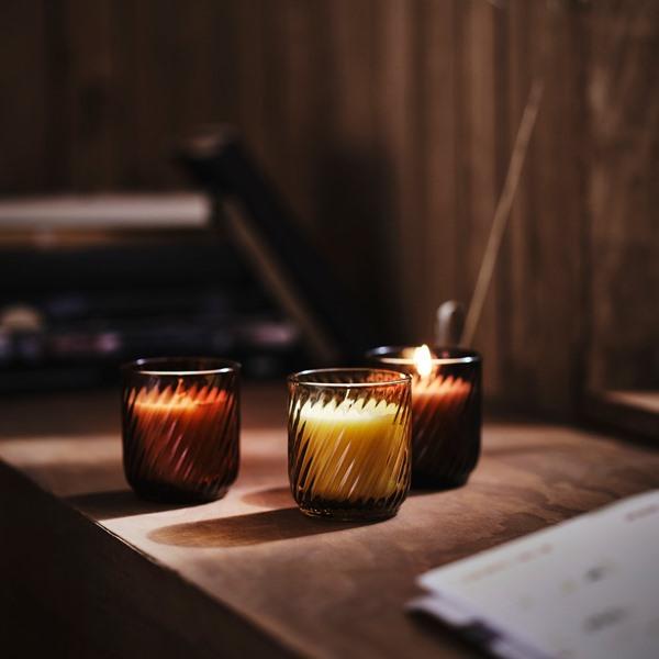[IKEA/イケア/通販]TORNFAGEL トールンフォーゲルアロマキャンドル グラス入り, バニラ ミックスカラ……[A](80620261) |  | 02