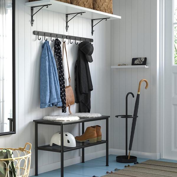 [IKEA/イケア/通販]ARSJON オールショーンハンガー 扉/壁用, ブラック[B](80628691) |  | 01