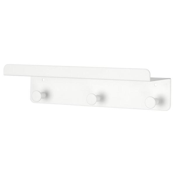 [IKEA/イケア/通販]ENUDDEN エヌーデンウォールシェルフ フック3個付き, ホワイト,30x8 cm[A](80629964) | 