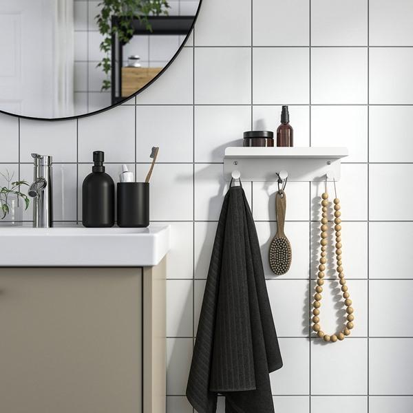 [IKEA/イケア/通販]ENUDDEN エヌーデンウォールシェルフ フック3個付き, ホワイト,30x8 cm[A](80629964) |  | 01